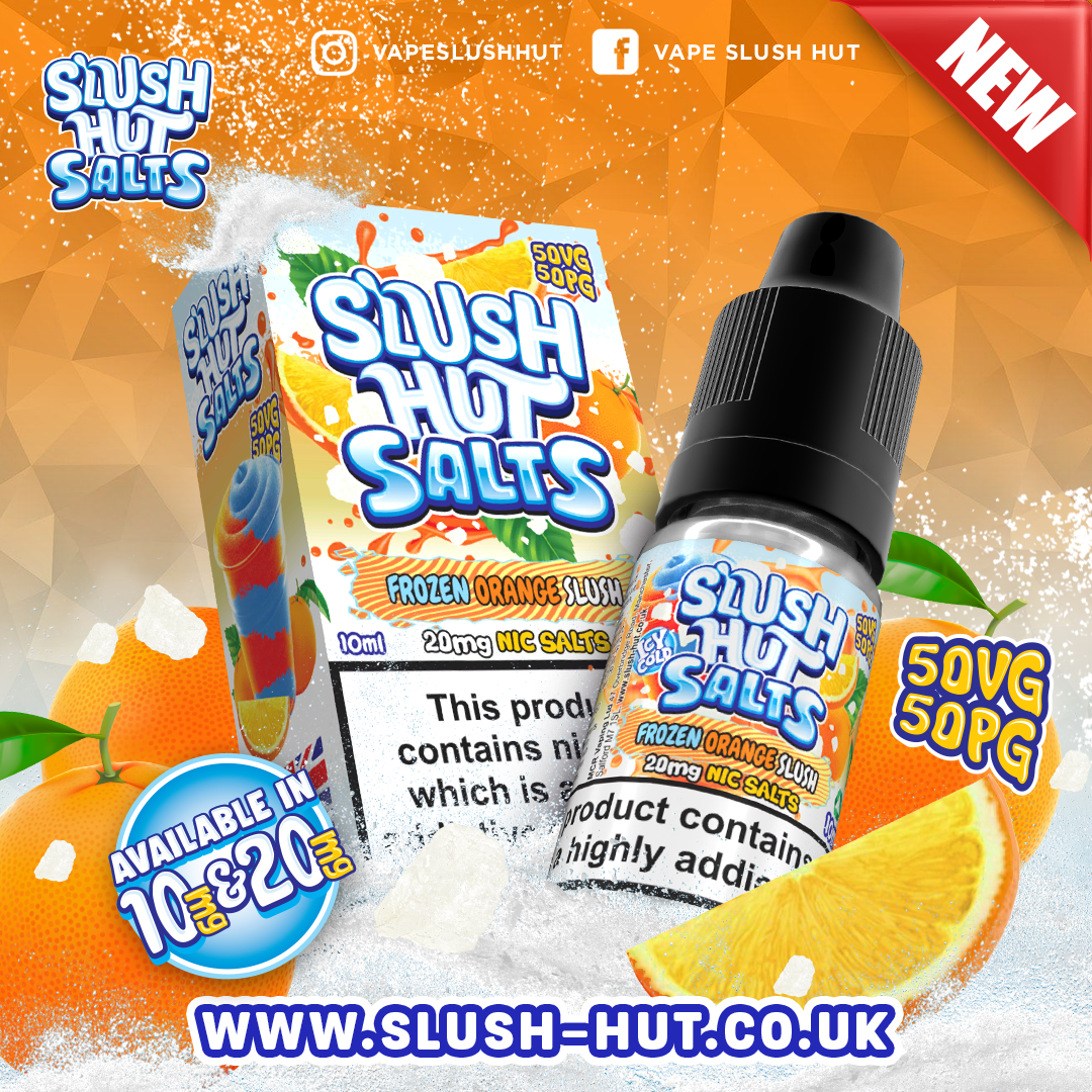 Frozen Orange Slush Nic Salt E-Liquid - 10mg & 20mg By Slush Hut Salts