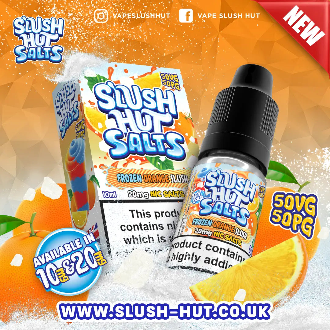 Frozen Orange Slush Nic Salt 10ml - Slush Hut Salts 10mg & 20mg Slush Hut Salts