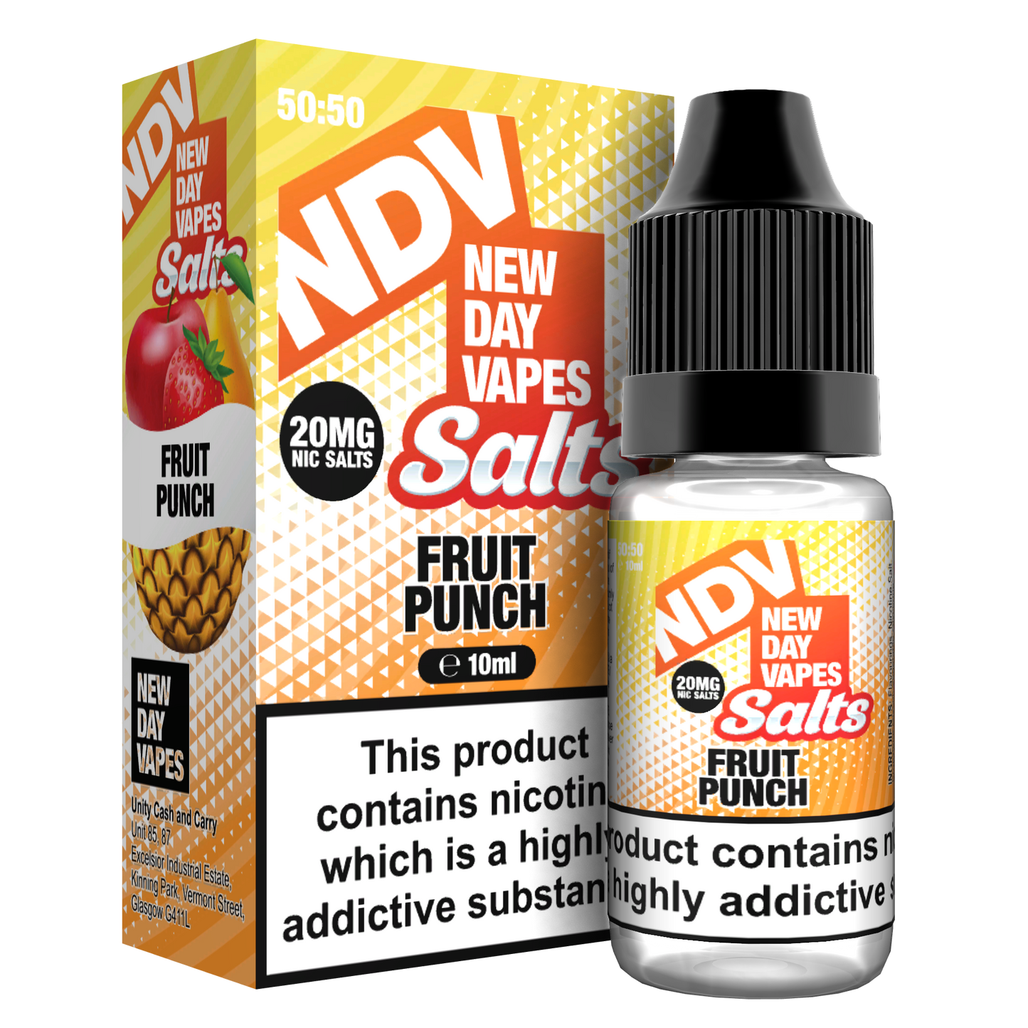 Fruit Punch Nic Salt E-Liquid 10ml - NDV Salts 10mg & 20mg NDV Salts