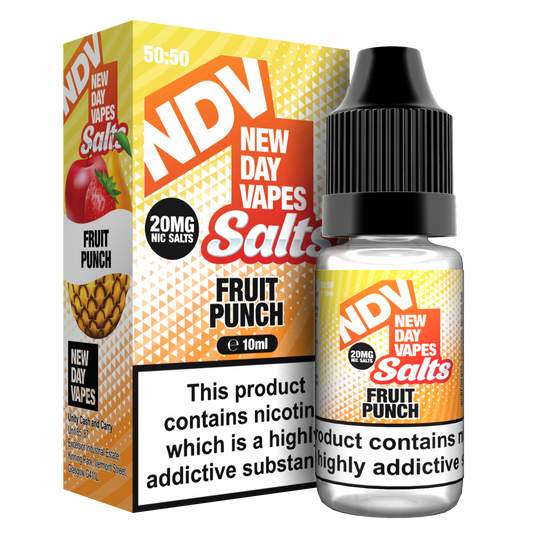 Fruit Punch Nic Salt E-Liquid 10ml - NDV Salts 10mg & 20mg NDV Salts