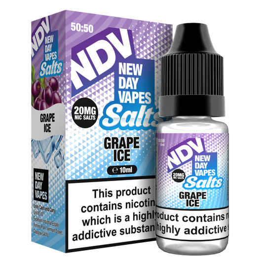 Grape Ice Nic Salt E-Liquid 10ml - NDV Salts 10mg & 20mg