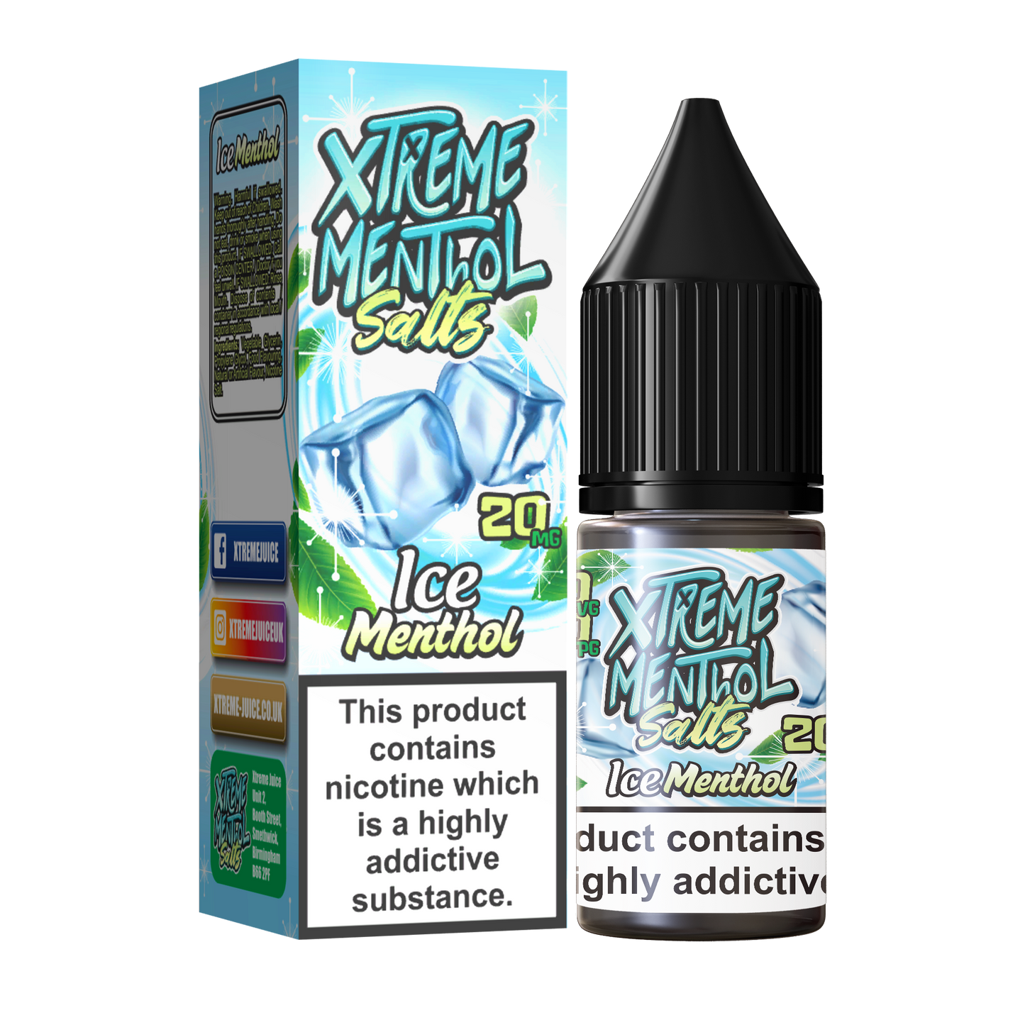 Xtreme Menthol Salts Vape Juice | 10mg & 20mg Nic Salt E-Liquid