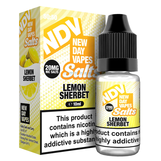 Lemon Sherbet Nic Salt E-Liquid 10ml - NDV Salts 10mg & 20mg NDV Salts