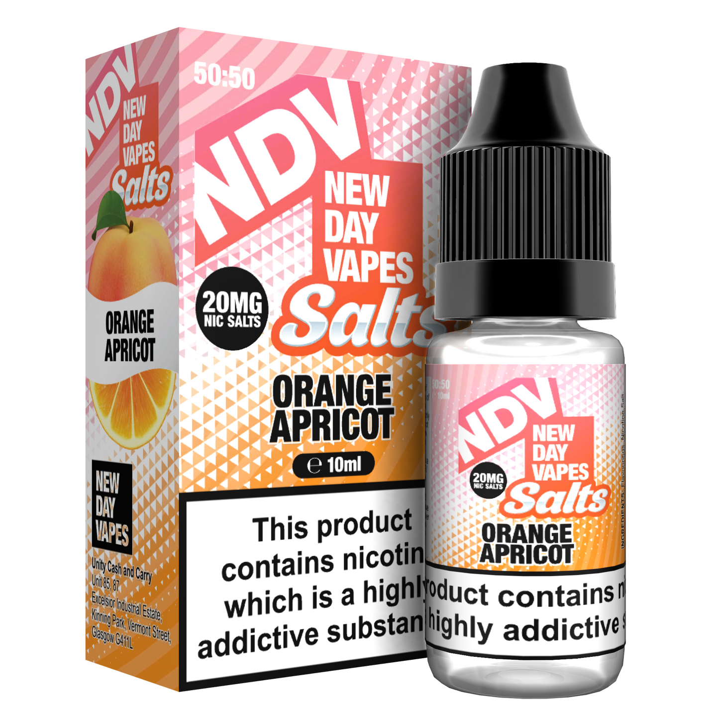 Orange Apricot Nic Salt E-Liquid 10ml - NDV Salts 10mg & 20mg