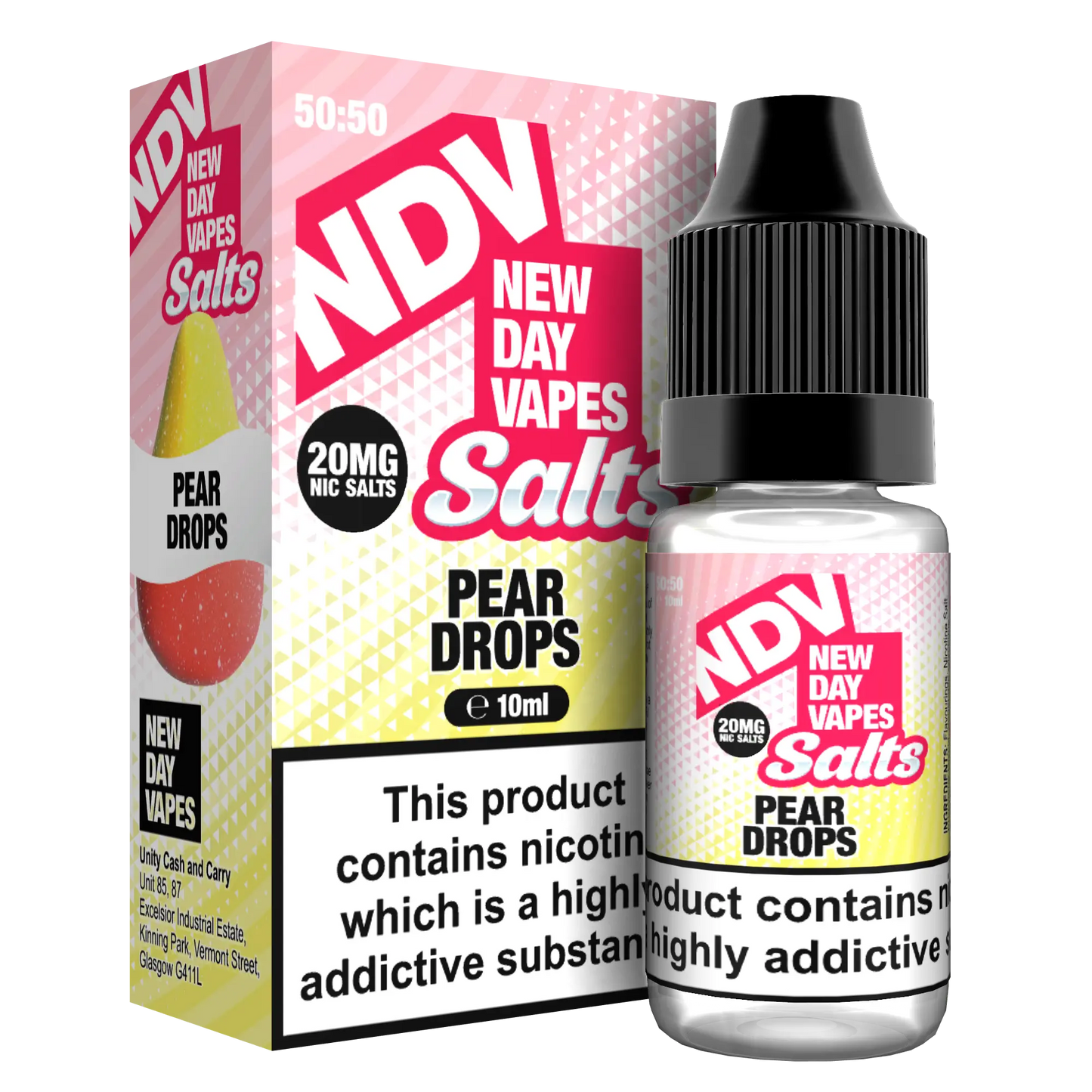Pear Drops Nic Salt E-Liquid 10ml - NDV Salts 10mg & 20mg NDV Salts
