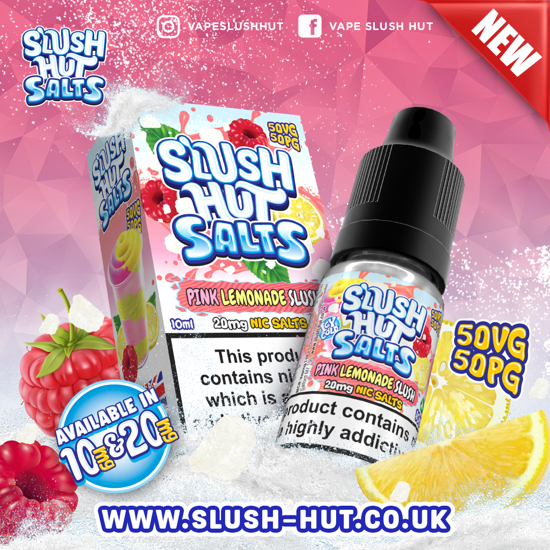 Pink Lemonade Slush Nic Salt 10ml - Slush Hut Salts 10mg & 20mg Slush Hut Salts