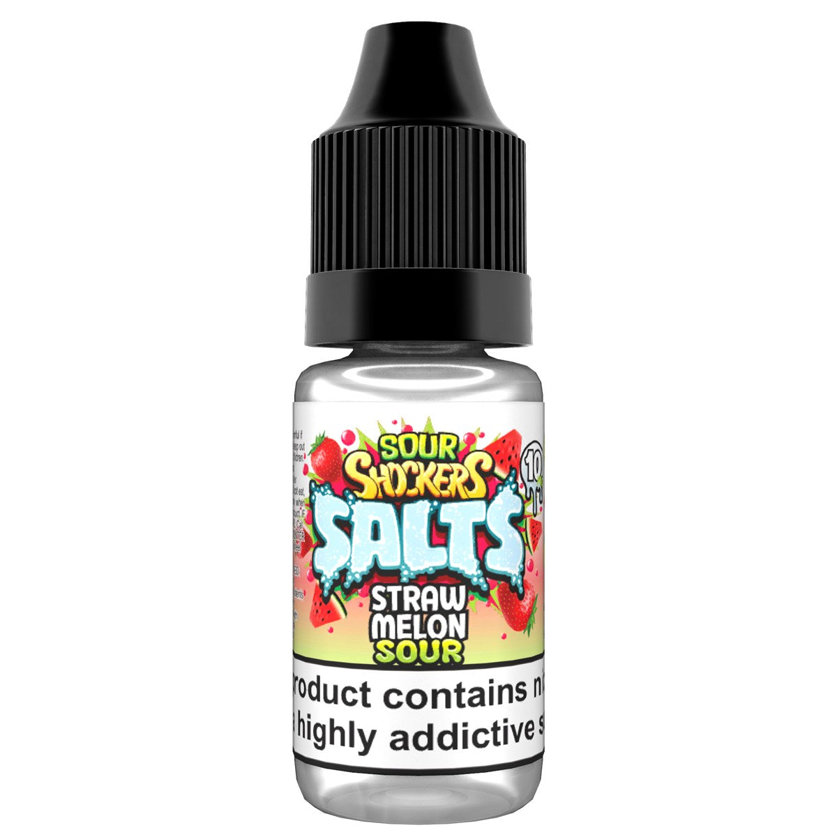 Sour Shockers Salts Strawberry Melon Sour 10ml nic salt bottle