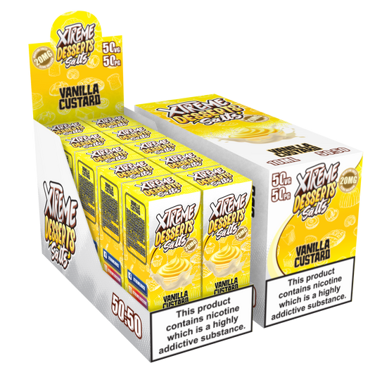 Vanilla Custard Nic Salt E-Liquid 10ml - Xtreme Desserts 10mg & 20mg Xtreme Desserts Salts