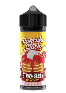 Strawberry & Cream Shortfill E-liquid by Pancake Stack 100ml