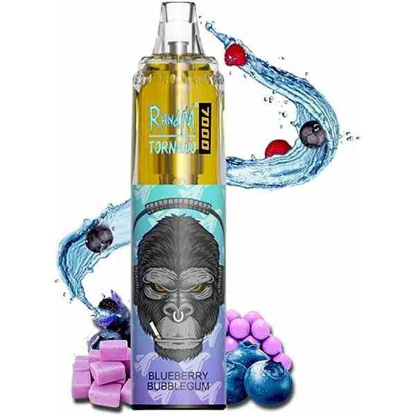 Blueberry bubblegum Randm Tornado 7000 Puff Rechargeable Disposable   Absolute Vape