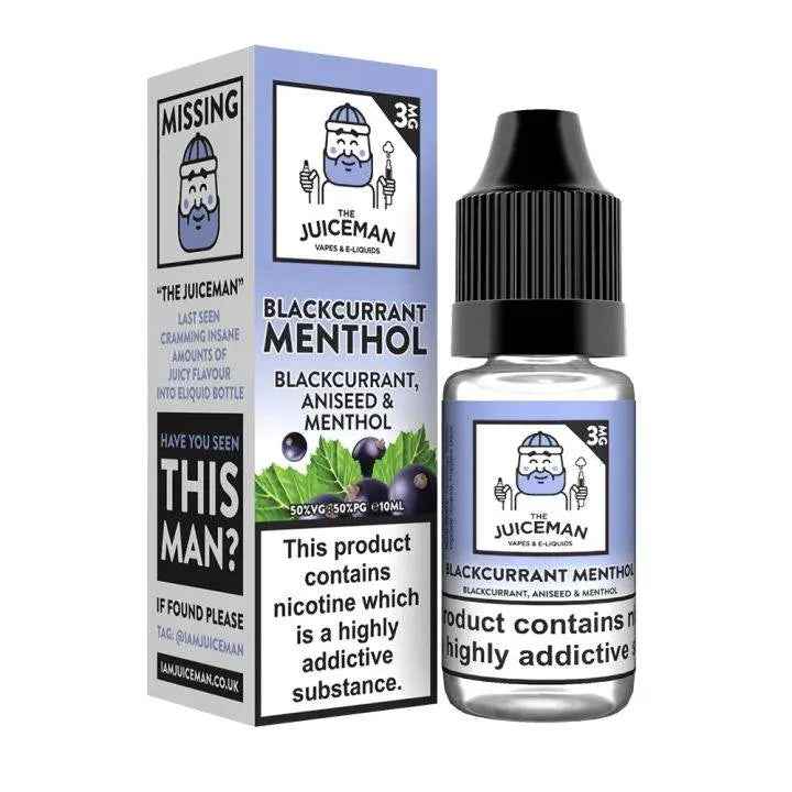 Blackcurrant Menthol  TPD E-liquid by The Juiceman 10ml - Absolute Vape