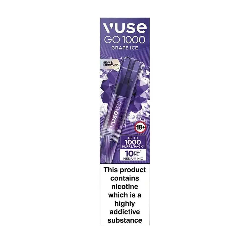 Vuse Go 1000 Disposable Vape - 10mg Nic Salt, 600mAh Battery (1000 Absolute Vape Vuse Go 1000 Disposable Vape - 10mg Nic Salt, 600mAh Battery (1000 Absolute Vape