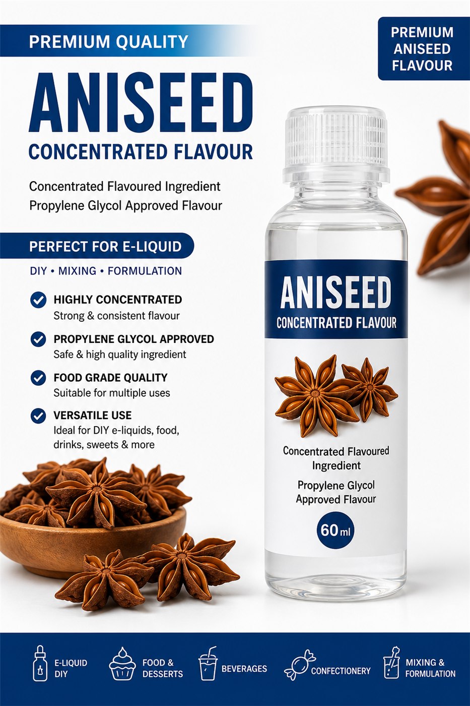 Aniseed 60ml DIY e-liquid flavour concentrate