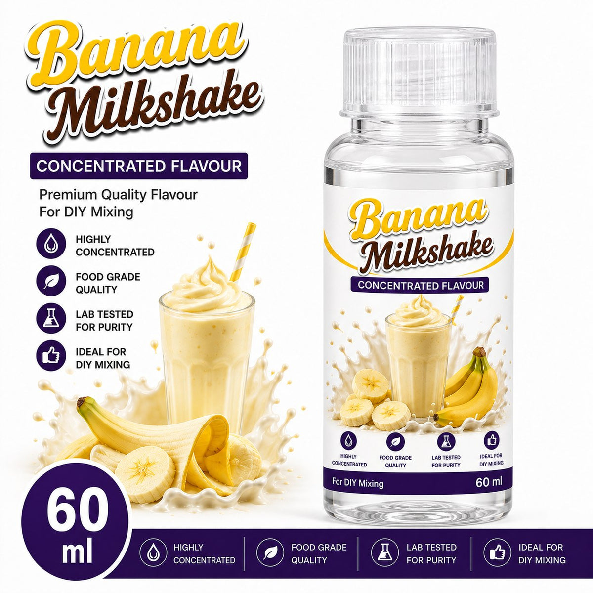 Banana Milkshake 60ml DIY e-liquid flavour concentrate