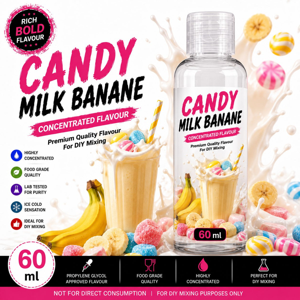 Candy Milk Banane 60ml DIY e-liquid flavour concentrate