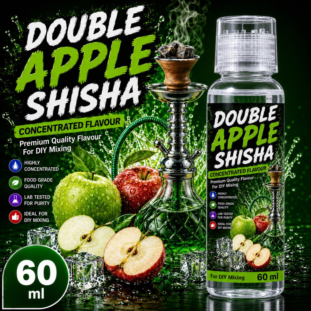 Double Apple Shisha 60ml DIY e-liquid flavour concentrate