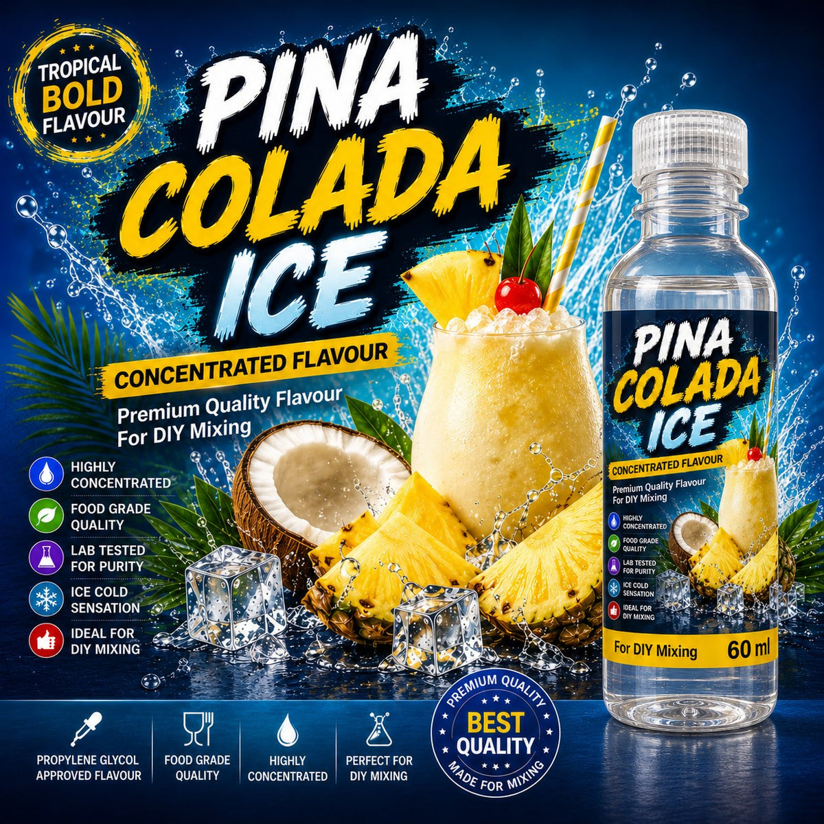 Pina Colada Ice 60ml DIY e-liquid flavour concentrate