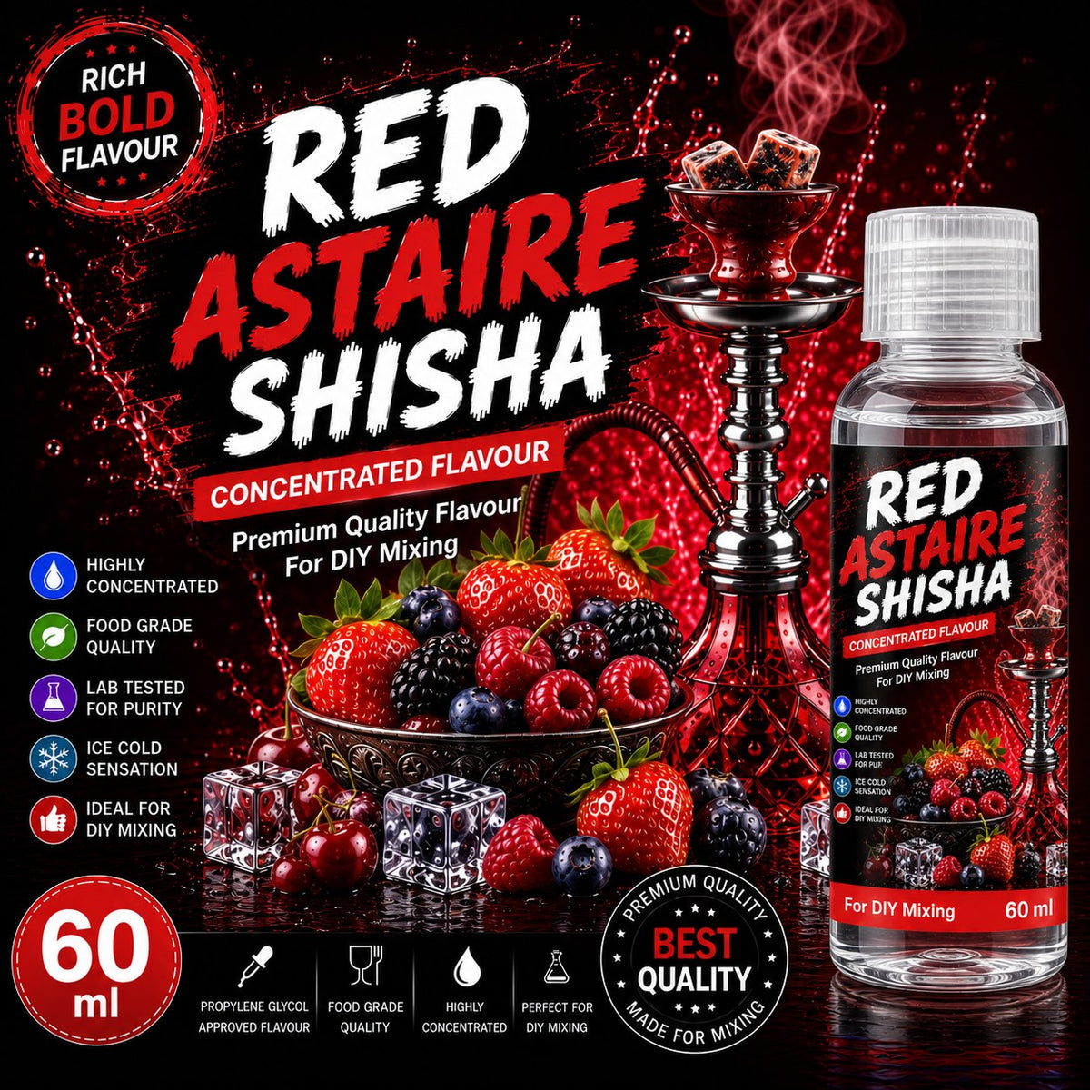 Red Astaire Shisha 60ml DIY e-liquid flavour concentrate