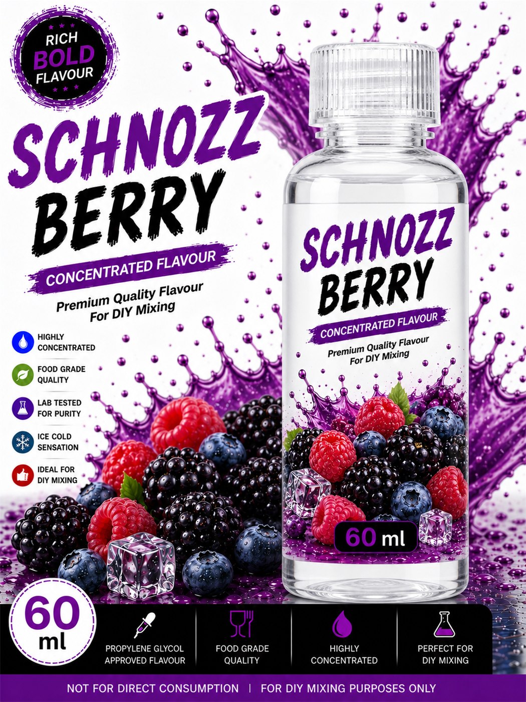 Schnozz Berry 60ml DIY e-liquid flavour concentrate