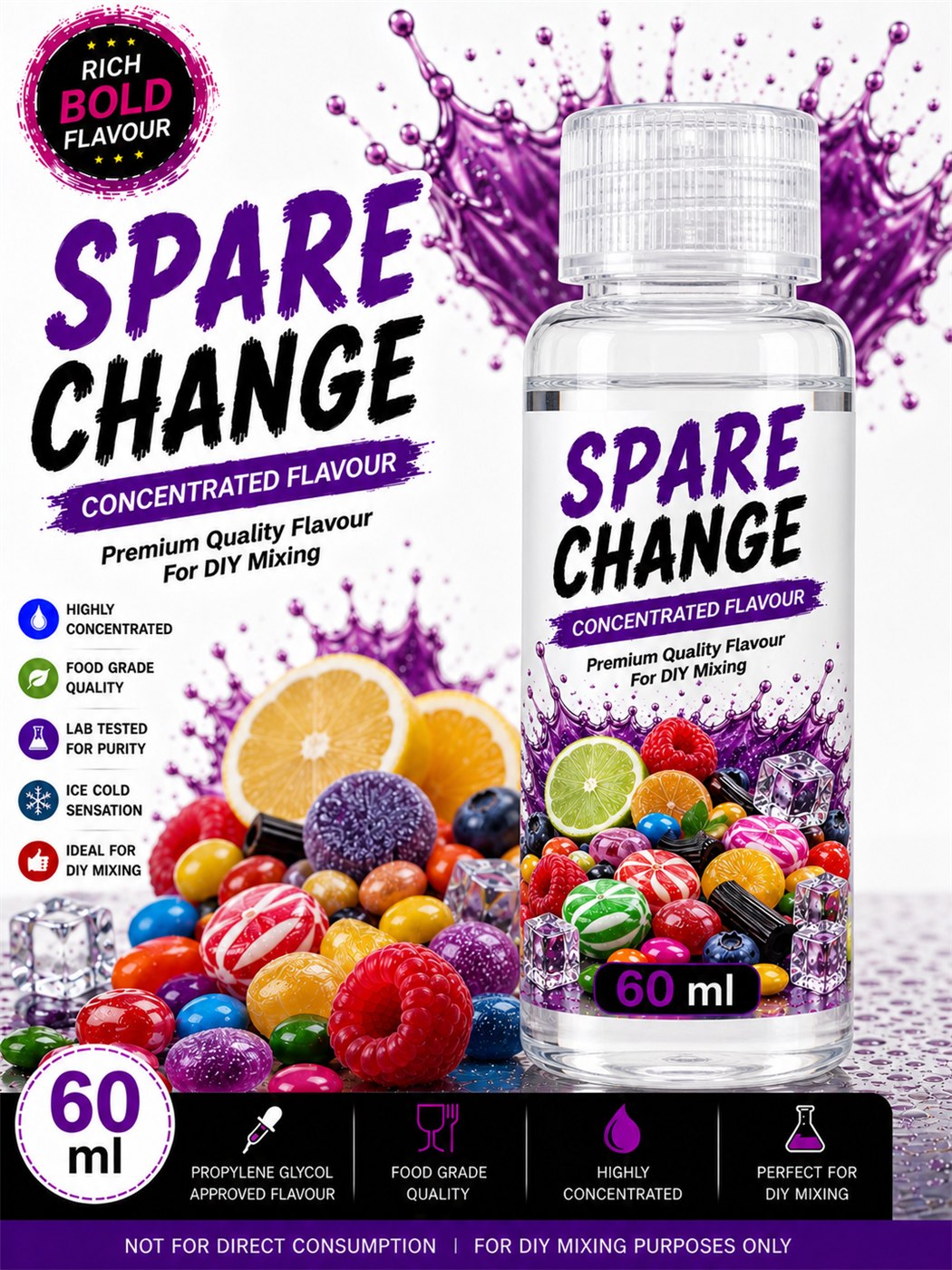 Spare Change 60ml DIY e-liquid flavour concentrate