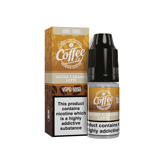 Salted Caramel Latte Nic Salt 10ml - Coffee Co 10mg & 20mg