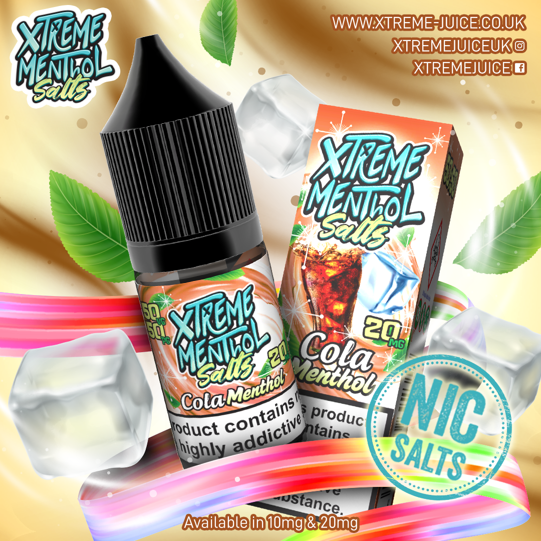 Cola Menthol Nic Salt E-Liquid - 10mg & 20mg By Xtreme Menthol Salts
