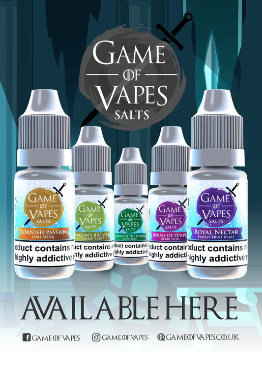 Game of Vapes Salts 10ml Nic Salt E-Liquid - The Reign of Flavour