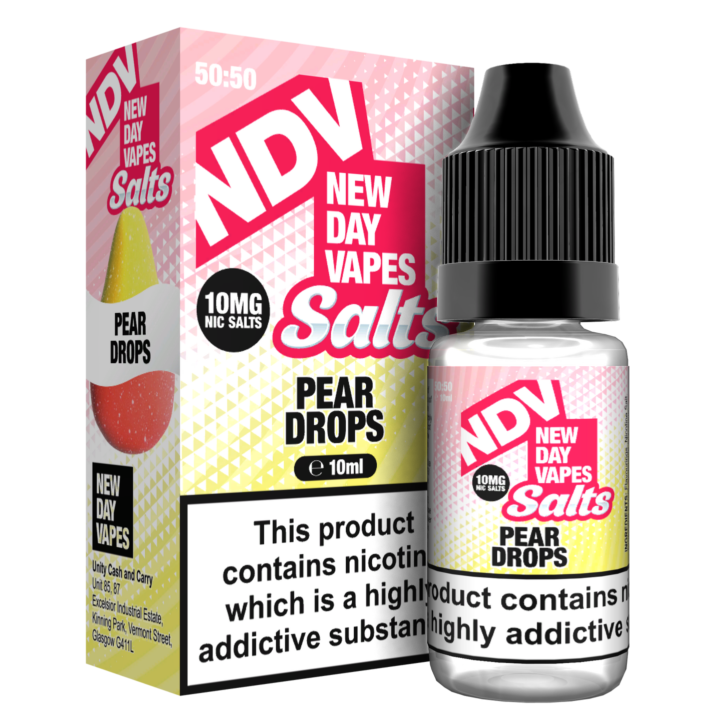 Pear Drops Nic Salt E-Liquid 10ml - NDV Salts 10mg & 20mg