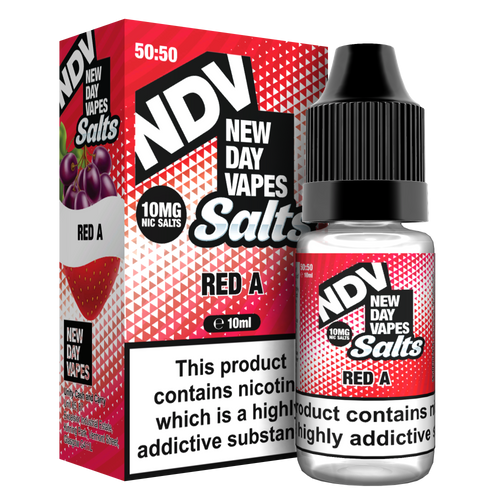 Red A Nic Salt E-Liquid 10ml - NDV Salts 10mg & 20mg