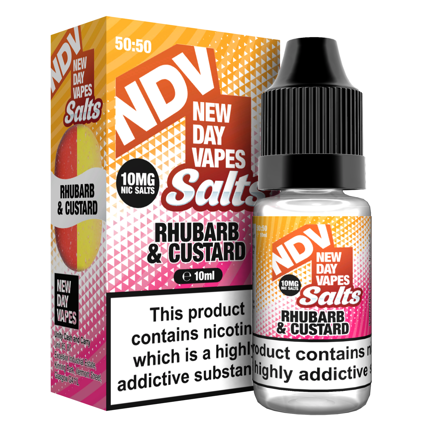 Rhubarb & Custard Nic Salts E-Liquid - 10mg & 20mg By NDV Salts