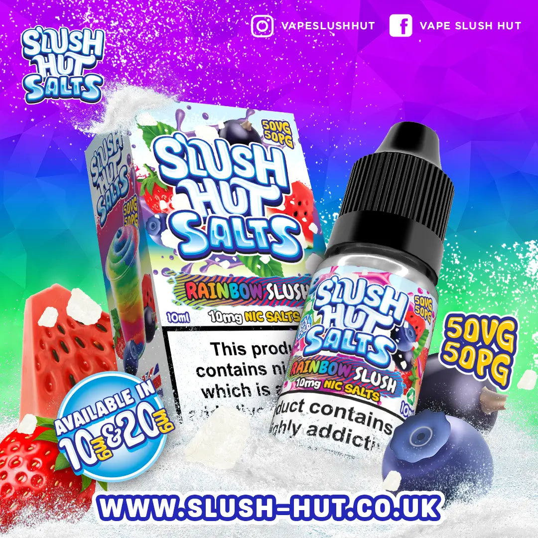 Rainbow Slush Nic Salt E-Liquid 10ml - Slush Hut Salts 10mg & 20mg Slush Hut Salts