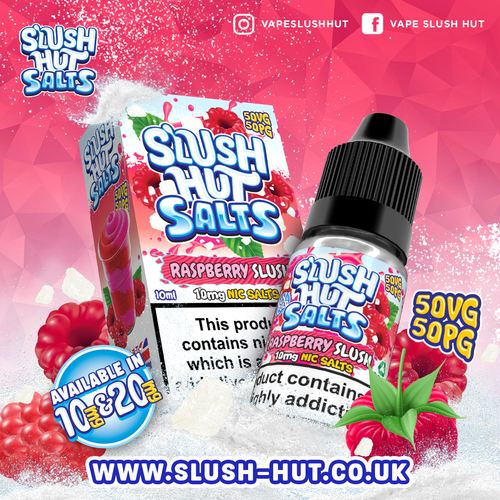 Raspberry Slush Nic Salt E-Liquid - 10mg & 20mg By Slush Hut Salts