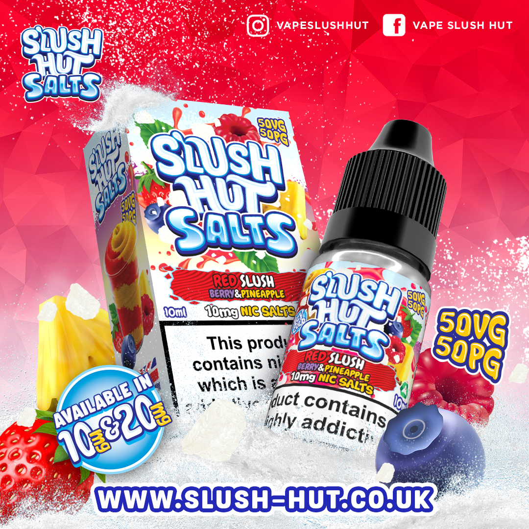 Red Slush Nic Salt E-Liquid 10ml - Slush Hut Salts 10mg & 20mg