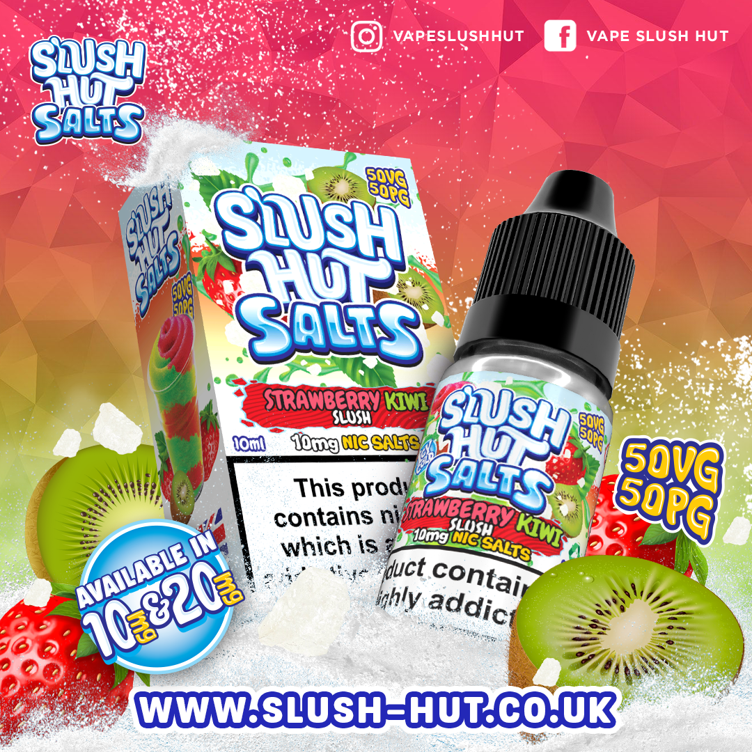 Strawberry Kiwi Slush Nic Salt 10ml - Slush Hut Salts 10mg & 20mg