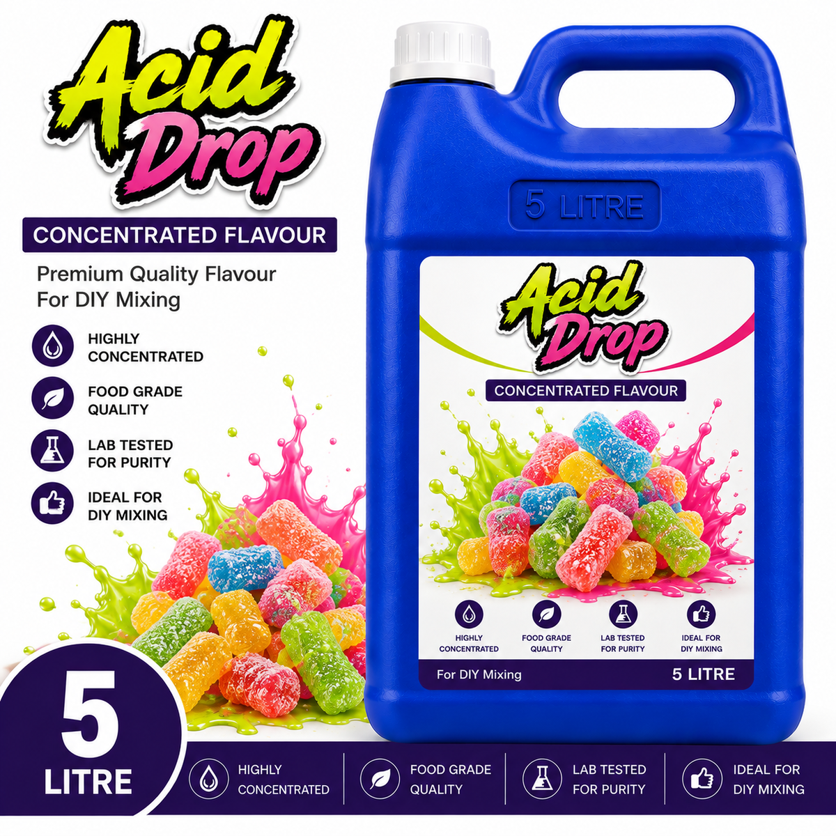 Acid Drop DIY E-Liquid Flavour Concentrate 5L - Absolute Vape