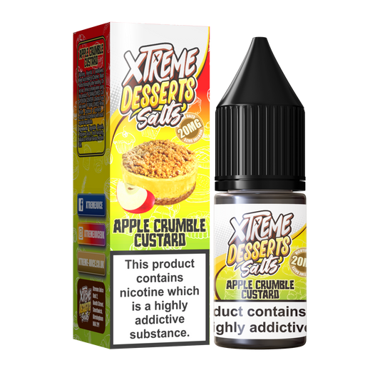 Apple Crumble Custard Nic Salt 10ml - Xtreme Desserts 10mg & 20mg