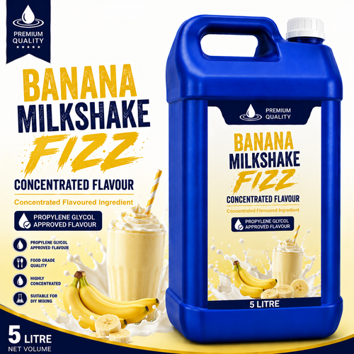 Banana Milkshake Fizz DIY E-Liquid Flavour Concentrate 5L - Absolute Vape