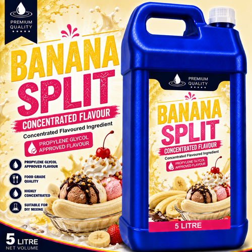 Banana Split DIY E-Liquid Flavour Concentrate 5L - Absolute Vape
