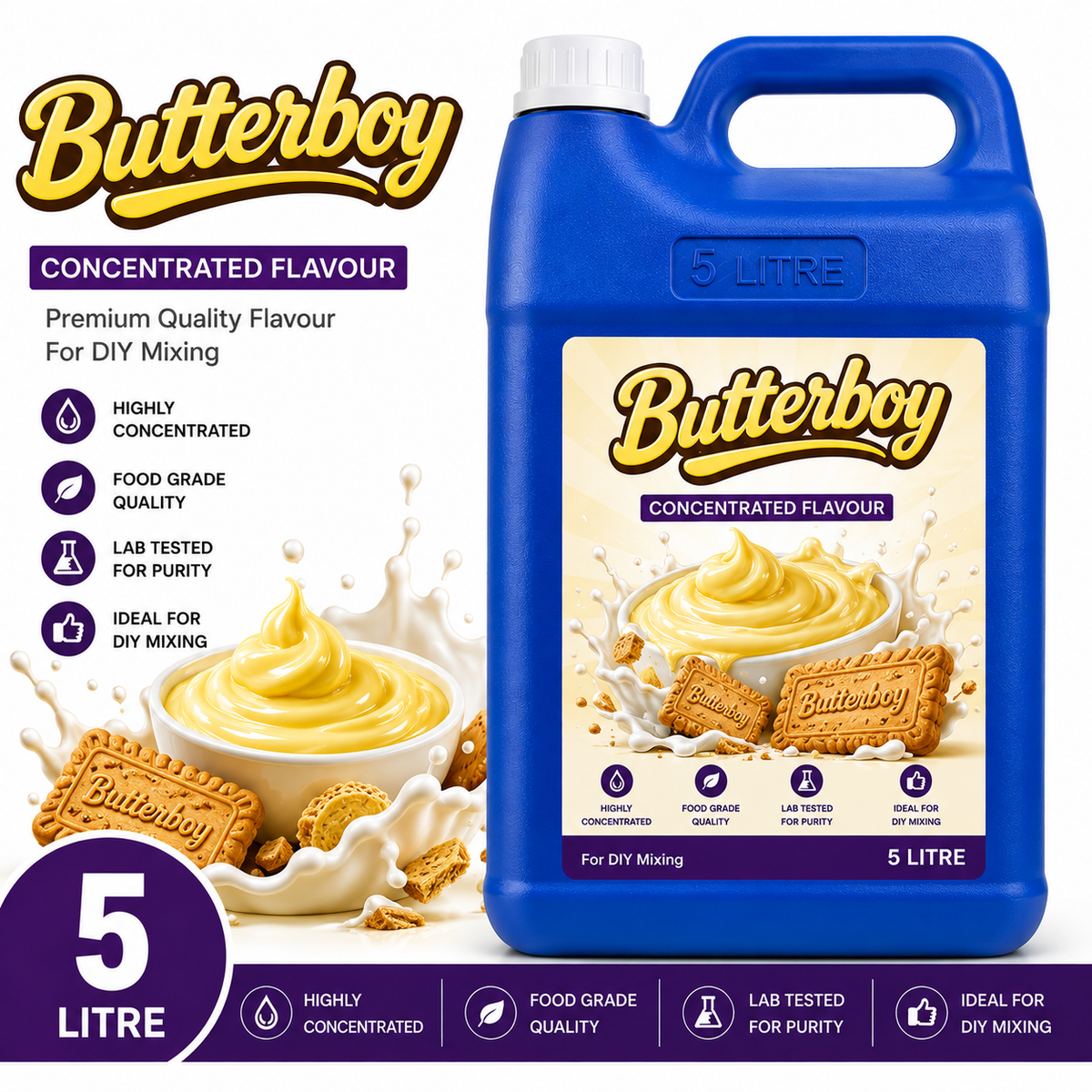 Butterboy DIY E-Liquid Flavour Concentrate 5L - Absolute Vape
