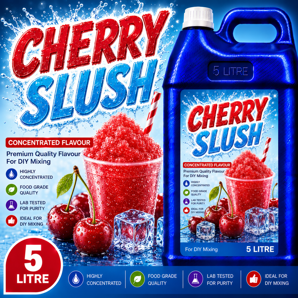 Cherry Slush DIY E-Liquid Flavour Concentrate 5L - Absolute Vape