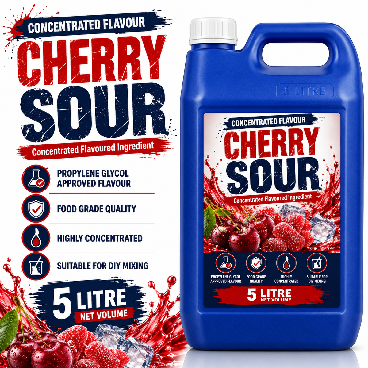 Cherry Sour DIY E-Liquid Flavour Concentrate 5L - Absolute Vape