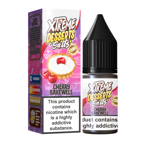 Cherry Bakewell Nic Salt E-Liquid - 10mg & 20mg By Xtreme Desserts Salts