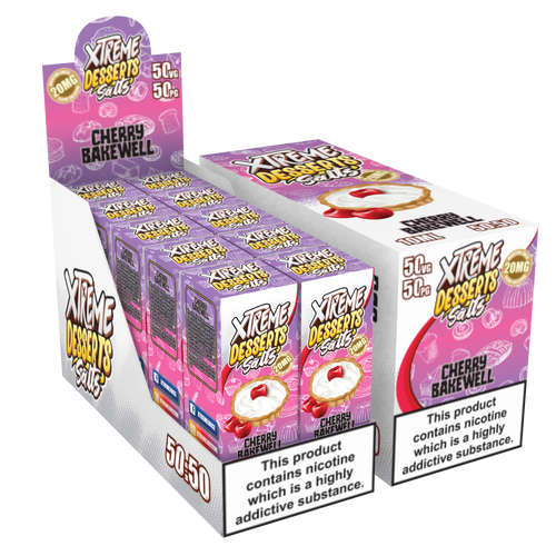 Cherry Bakewell Nic Salt E-Liquid - 10mg & 20mg By Xtreme Desserts Salts
