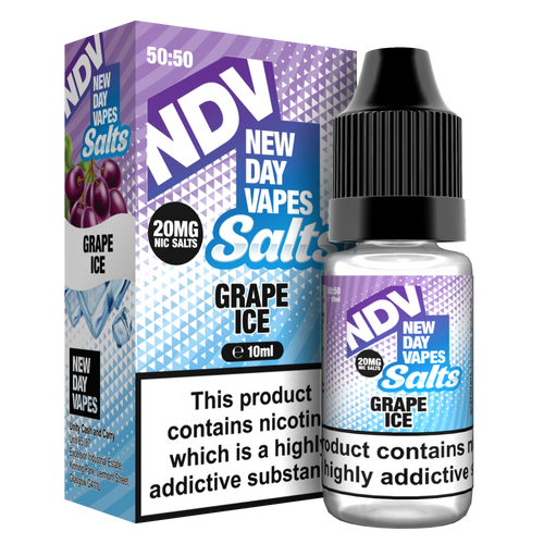 Grape Ice Nic Salt E-Liquid 10ml - NDV Salts 10mg & 20mg NDV Salts