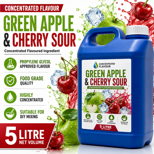 Green Apple & Cherry Sour DIY E-Liquid Flavour Concentrate 5L - Absolute Vape