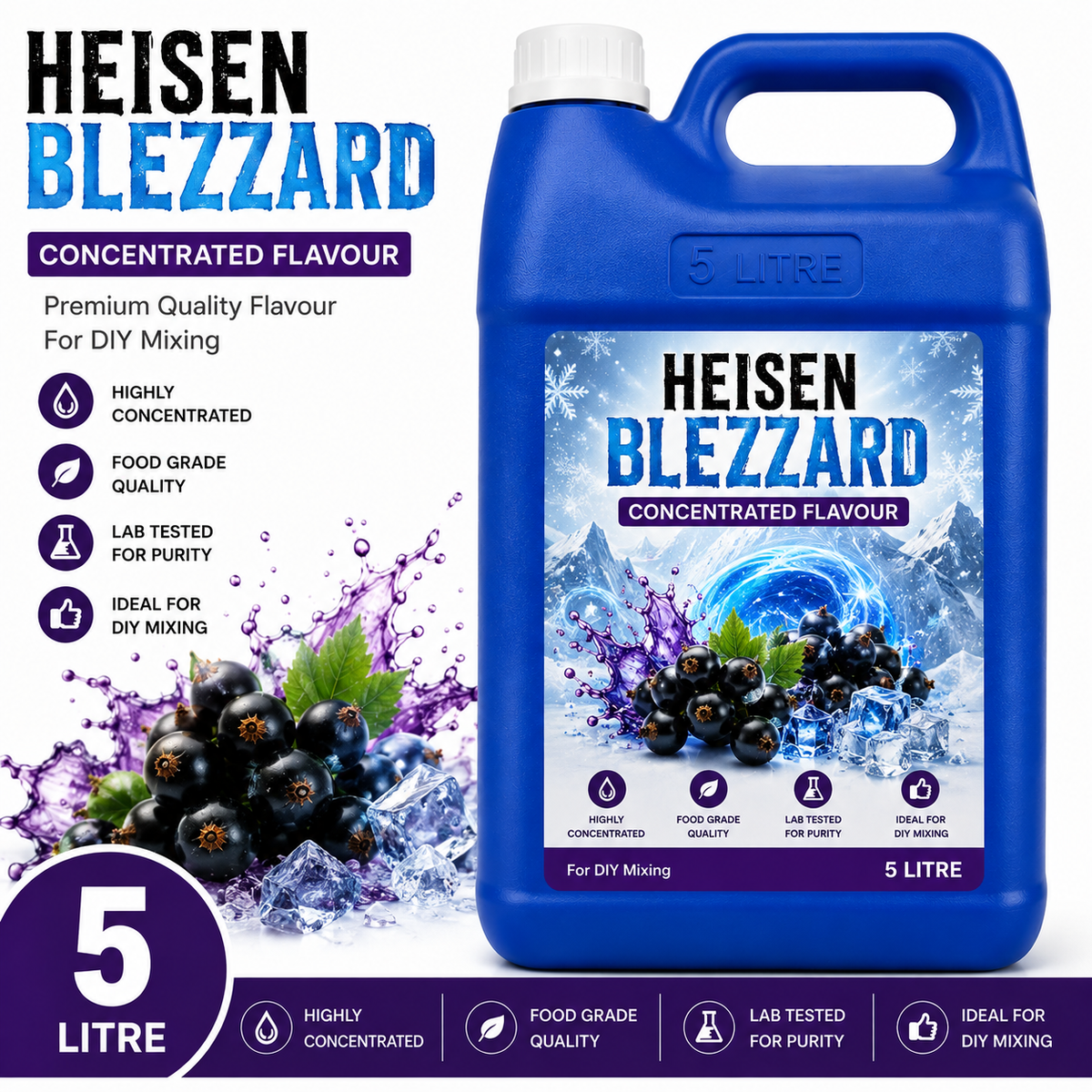 Heisen Blezzard DIY E-Liquid Flavour Concentrate 5L - Absolute Vape