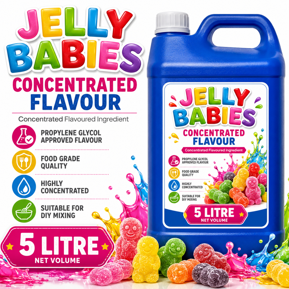 Jelly Babies DIY E-Liquid Flavour Concentrate 5L - Absolute Vape