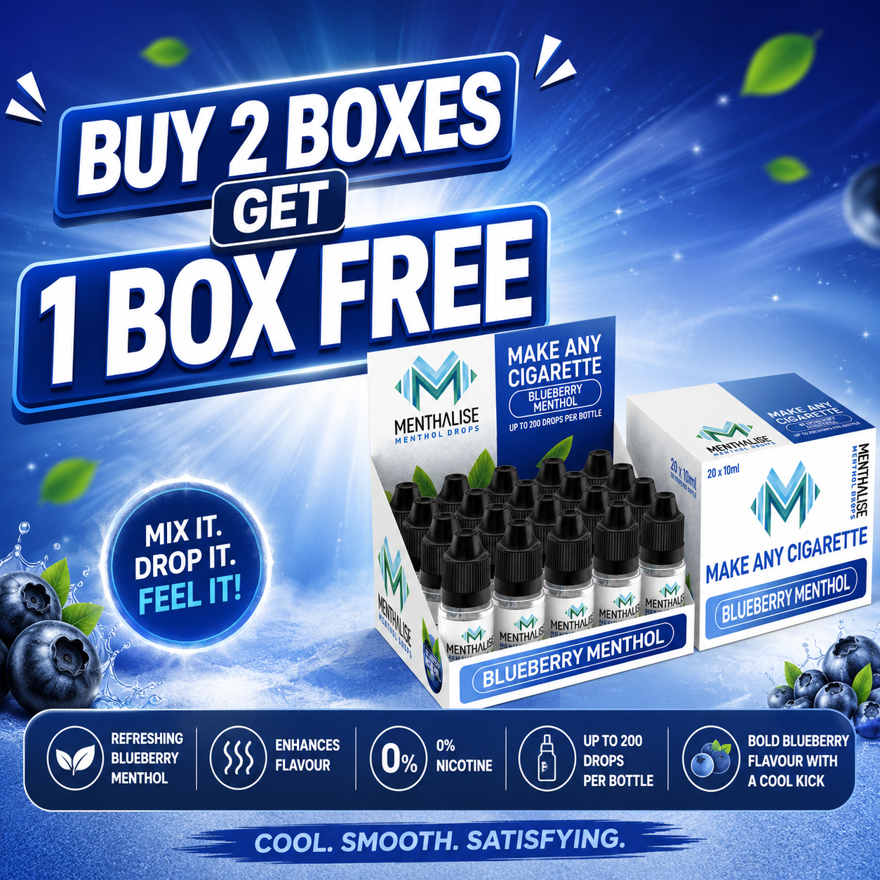 Menthalise Blueberry Menthol Drops - Buy 2 Get 1 Free