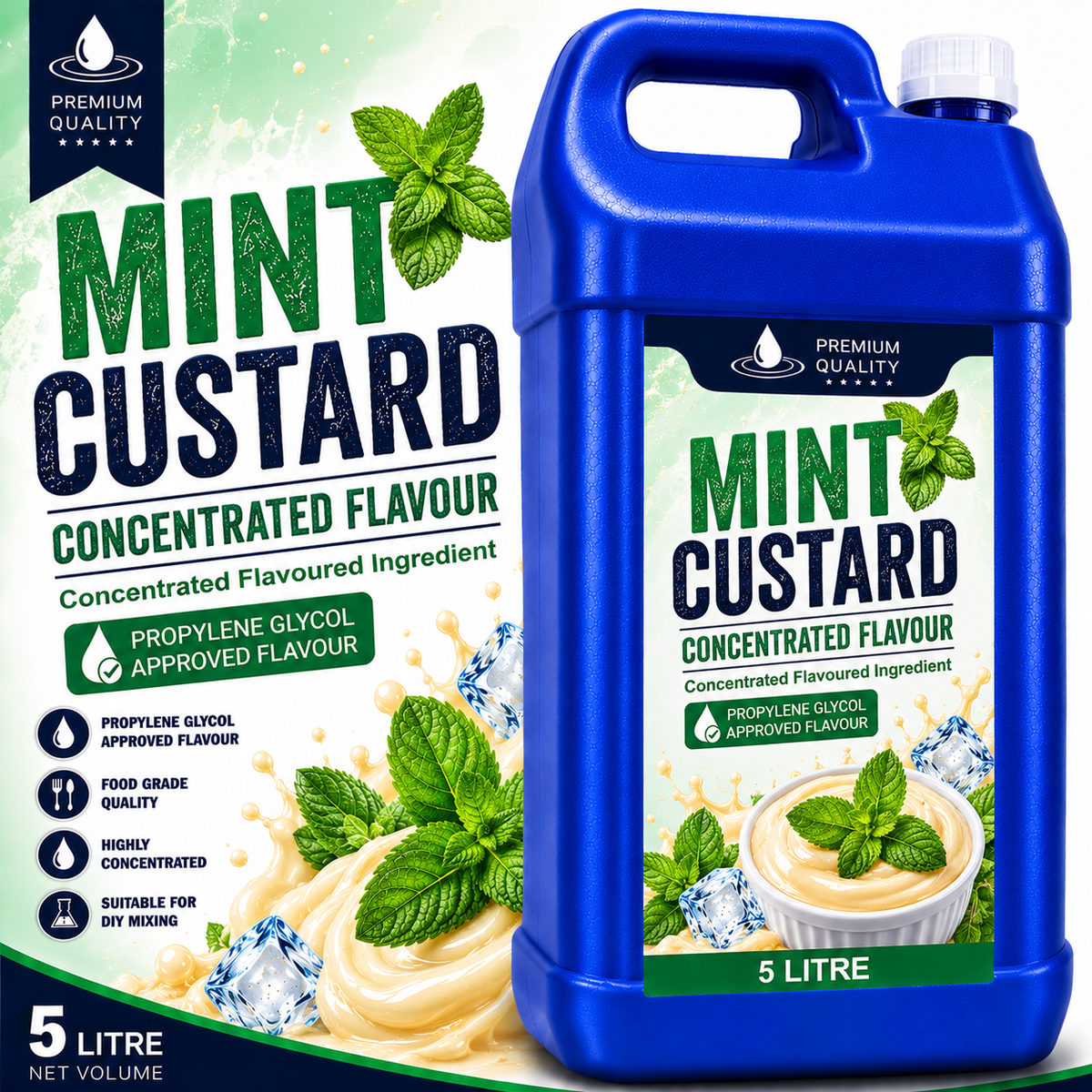 Mint Custard DIY E-Liquid Flavour Concentrate 5L - Absolute Vape