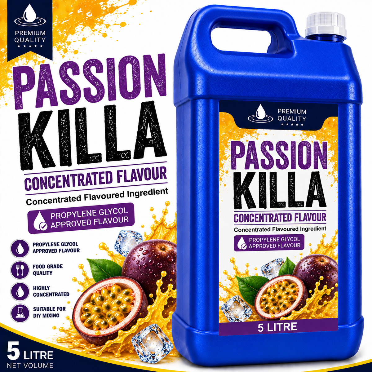 Passion Killa DIY E-Liquid Flavour Concentrate 5L - Absolute Vape